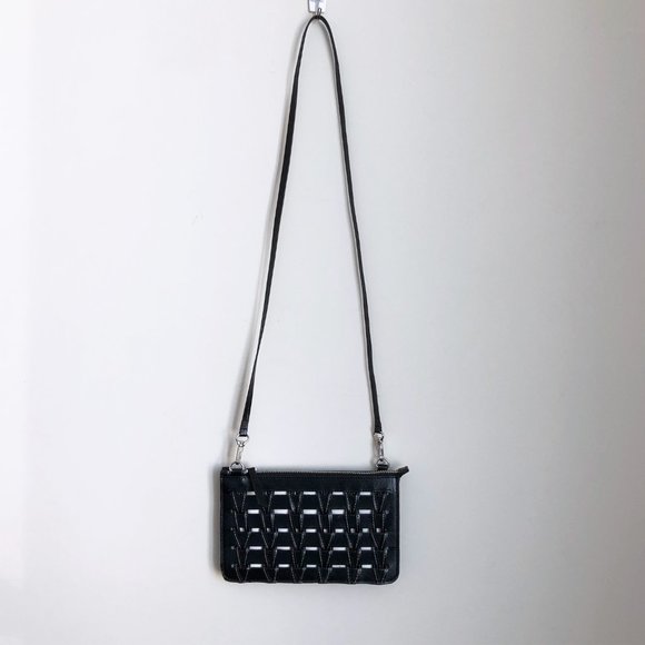 NWOT Zara Crossbody Wallet Bag Black - Picture 1 of 10